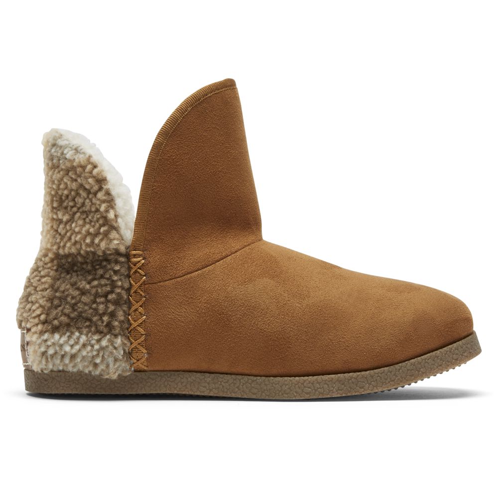 Chinelos De Quarto Rockport Trutech Veda Senhora - Marrom ( 764-MUOGCN )